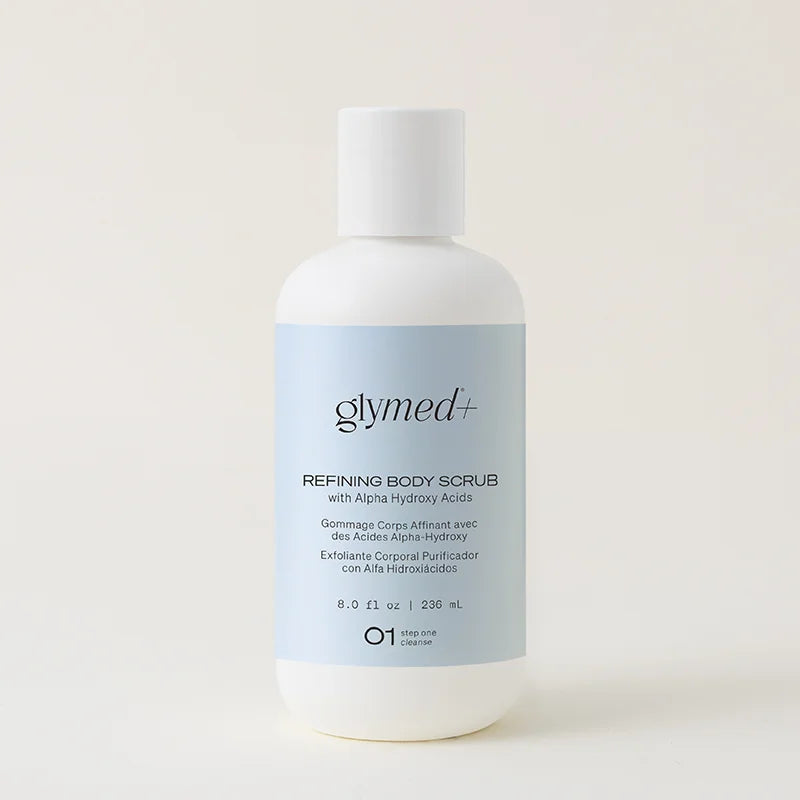 GlyMed Plus Refining Body Scrub with Alpha Hydroxy Acids product packaging