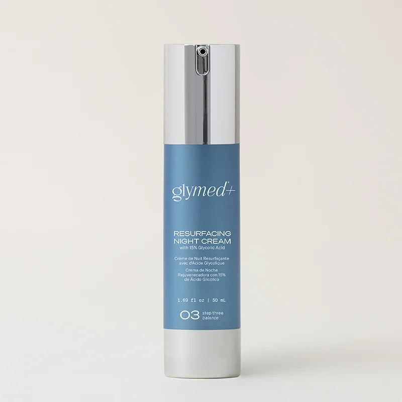 GlyMed Plus Resurfacing Night Cream with 15% Glycolic Acid product packaging